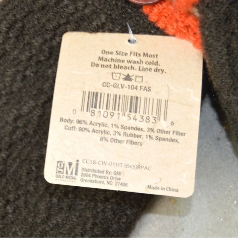 Clear Creek Brown Knit Winter Gloves, Touchscreen‎ Tips OSFM